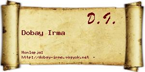 Dobay Irma névjegykártya