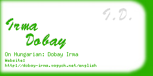 irma dobay business card